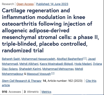 Can cartilage regrow from an injection into an arthritic knee?