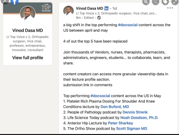 Guess who had the #1 Lecture on Doc.social in May?  *Spoiler Alert*  (we did...)
