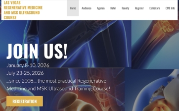 The Las Vegas Regenerative Medicine and MSK Ultrasound Course - January 8-10, 2026