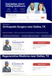 Who is the highest rated orthopedic surgeon/regenerative med doctor on Healthgrades.com?  We know!
